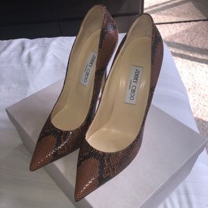 Jimmy Choo ‘Anouk’ Snakeskin Pump